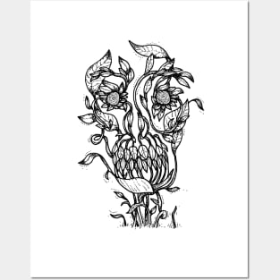 Flower Skull Posters and Art